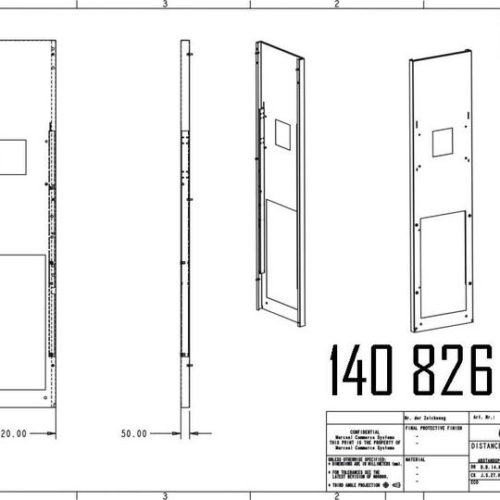 140826622 - DISTANCE PROFILE 50 COMPL.. STAINLESS STEEL. SK700 OR 05